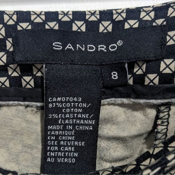 Sandro | Slim Fit Trouser in Geo Print - Picture 3 of 8